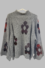 סריג פרחים רטרו