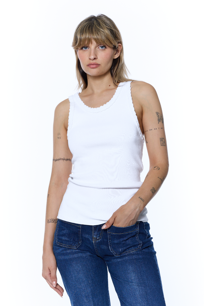 ריב רקמה TANK TOP