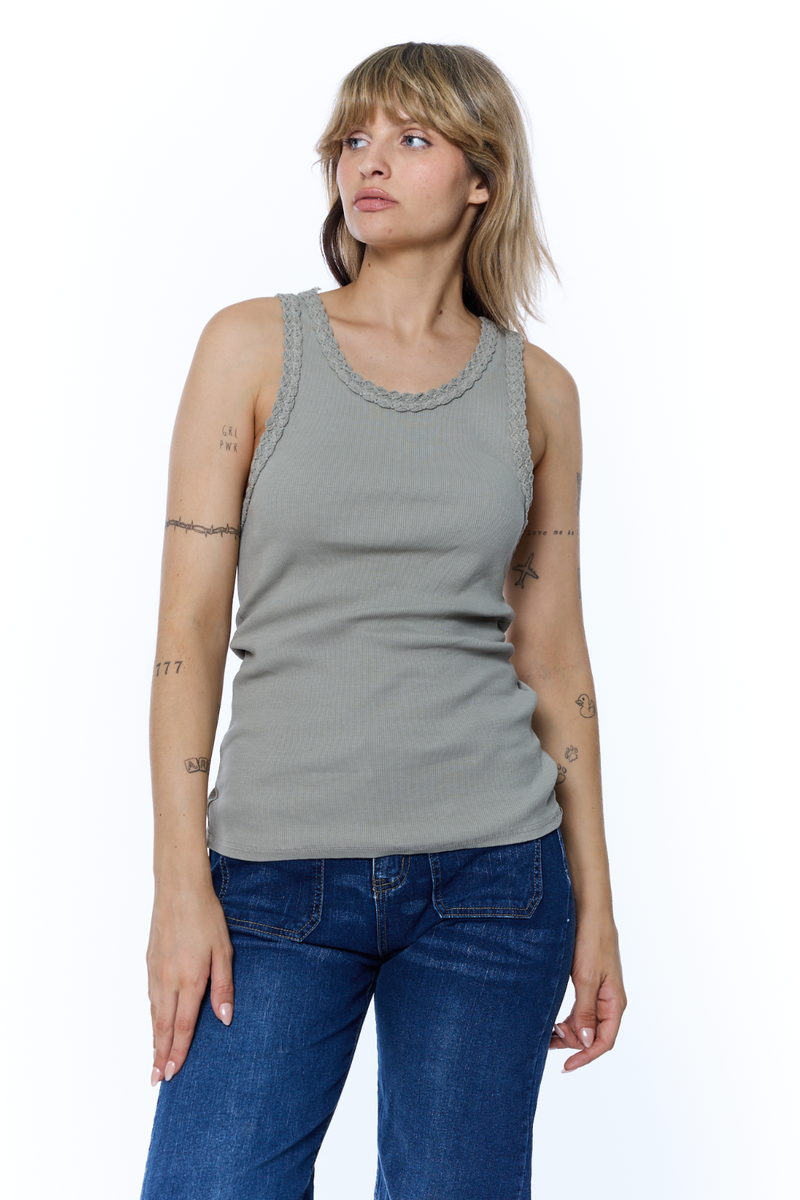 ריב רקמה TANK TOP