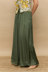 מכנס סאטן רחב