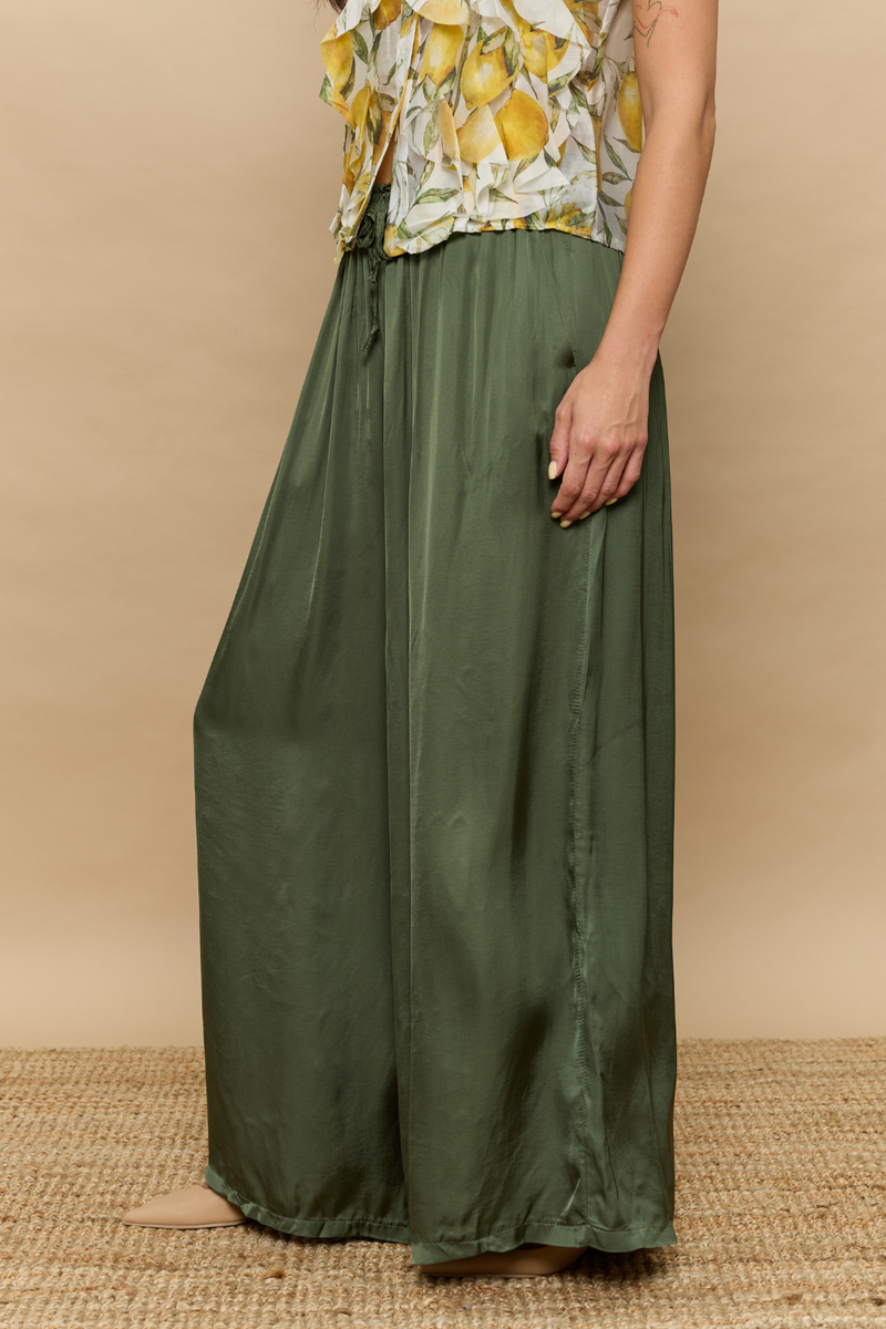 מכנס סאטן רחב