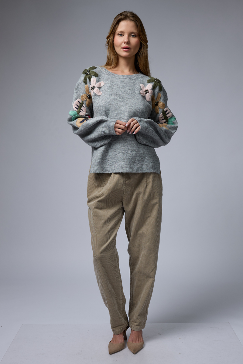 סוודר פרחים/ניטים