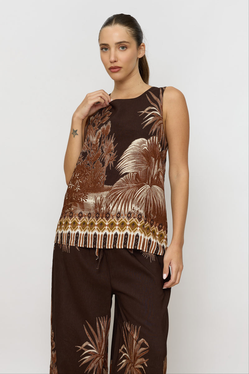 טופ דקלים קשירה בגב