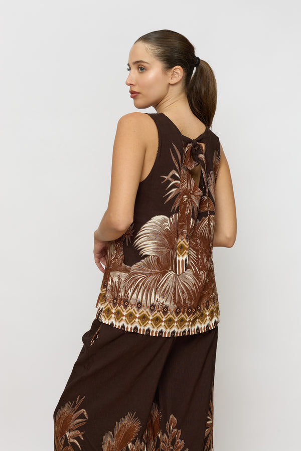 טופ דקלים קשירה בגב