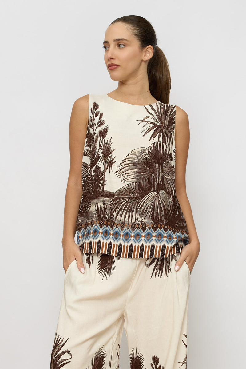 טופ דקלים קשירה בגב