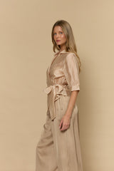חולצת מעטפת שקפקפה