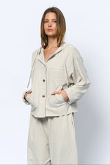 ג'קט פרנץ' קפוצ'ון כיס מעוגל