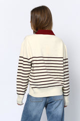 סריג צווארון פסים