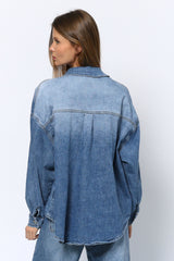 SHELL חולצה מכופתרת ג'ינס