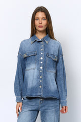 SHELL חולצה מכופתרת ג'ינס