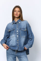 SHELL חולצה מכופתרת ג'ינס