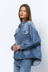 SHELL חולצה מכופתרת ג'ינס