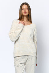 מוזהב COZY טופ