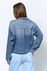 חולצה מכופתרת ג'ינס תיקתקים