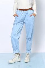 מכנס גומי קטיפה+חגורה