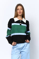 סריג צווארון פס רחב