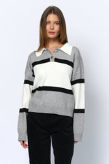 סריג צווארון פס רחב