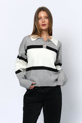 סריג צווארון פס רחב