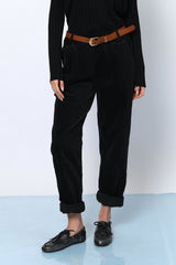 מכנס גומי קטיפה+חגורה