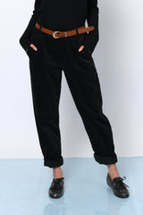 מכנס גומי קטיפה+חגורה