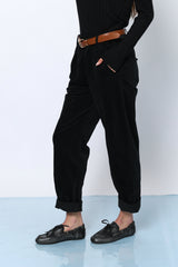 מכנס גומי קטיפה+חגורה