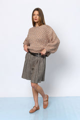 מכנס ברך טוויד+חגורה