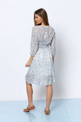 שמלה שיפון מעטפת פרחונית