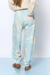 מכנס גומי פרחים