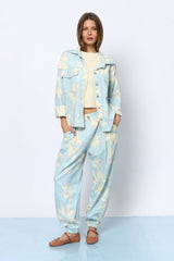 ג'קט פרחוני+כיסים