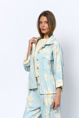 ג'קט פרחוני+כיסים