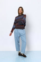 סריג חצי גולף פסים