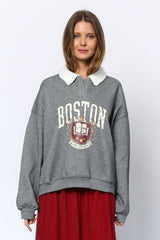 סווטשירט בוסטון צווארון פרווה
