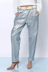 GLOW מכנס גומי+חגורה צמה