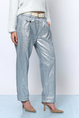 GLOW מכנס גומי+חגורה צמה