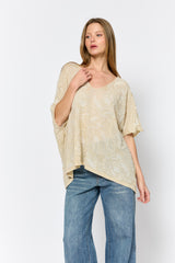 OVERSIZE טופ לורקס שושנים