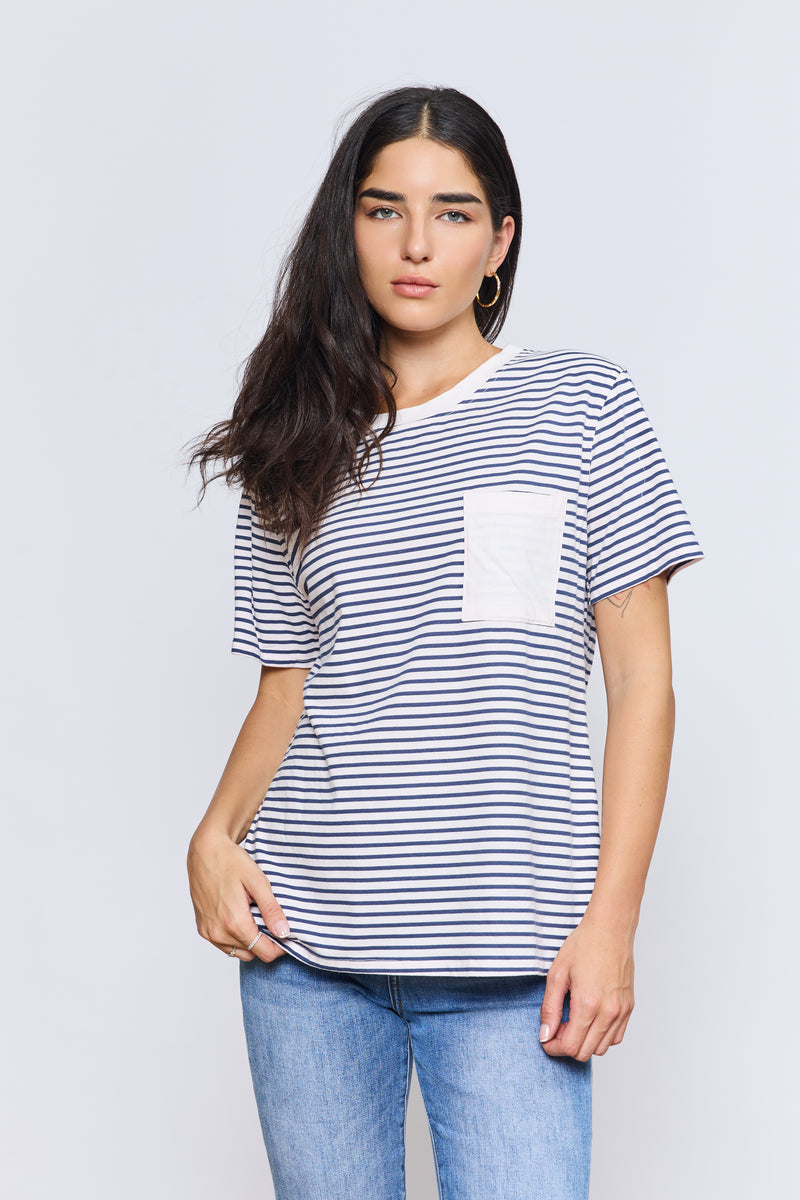 טישרט כיס פסים