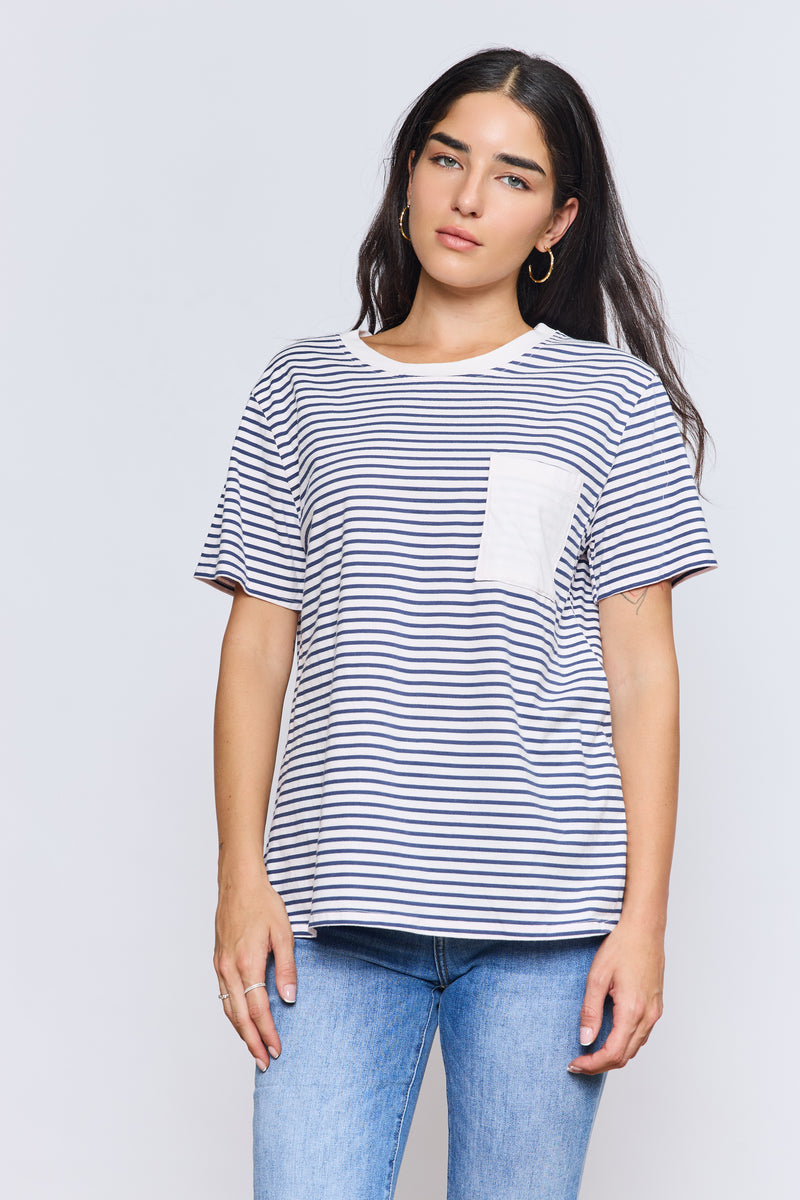 טישרט כיס פסים