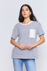 טישרט כיס פסים