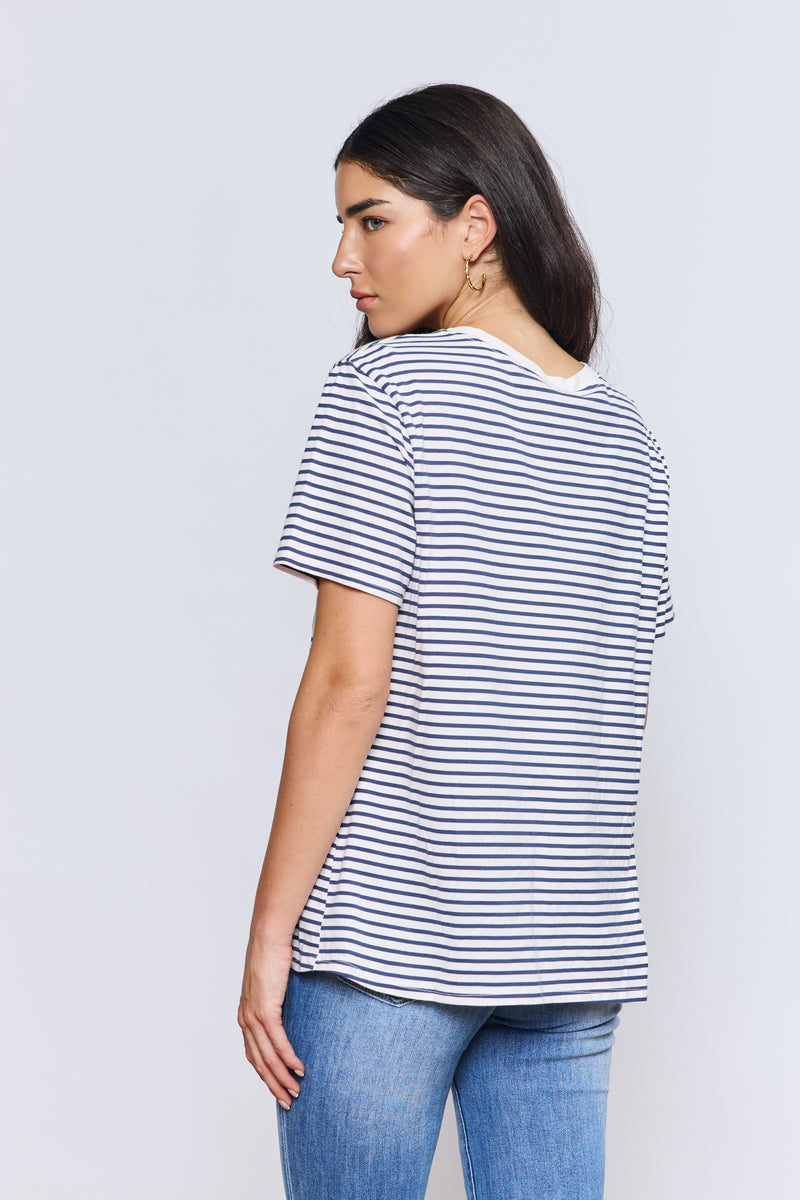 טישרט כיס פסים