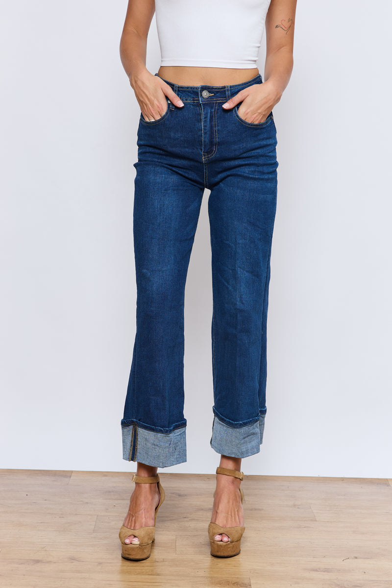 ג'ינס רחב קיפול