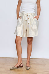 שורט זהב+שרוך