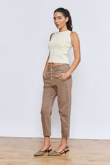 JIMMY מכנס  גומי כפתורים