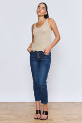 ג'ינס לבבות נחושת כהה