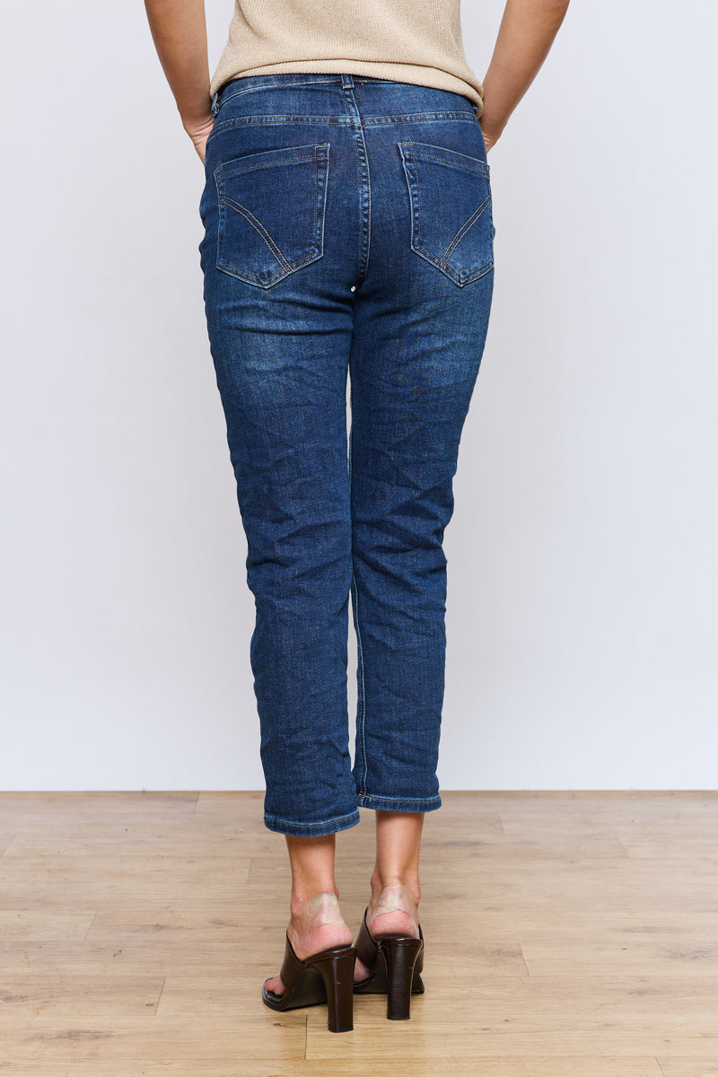 ג'ינס לבבות נחושת כהה