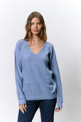 סריג פטנט+כיסים