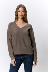 סריג פטנט+כיסים