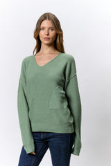 סריג פטנט+כיסים