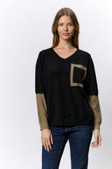 סריג כיס שילוב צבעים