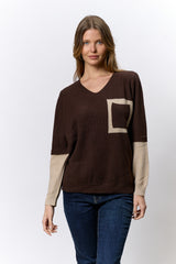 סריג כיס שילוב צבעים