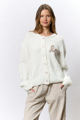 LOVE קרדיגן כפתורים